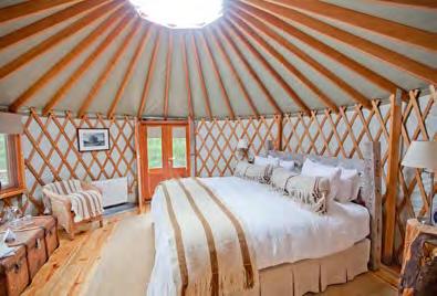 luxuriously appointed yurts, stables, the Pequeña Granja
