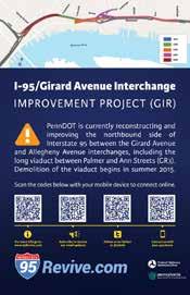 Project posters containing QR codes that transport mobile devices to specific areas on the website () are being placed in Fishtown and Port Richmond neighborhoods adjacent