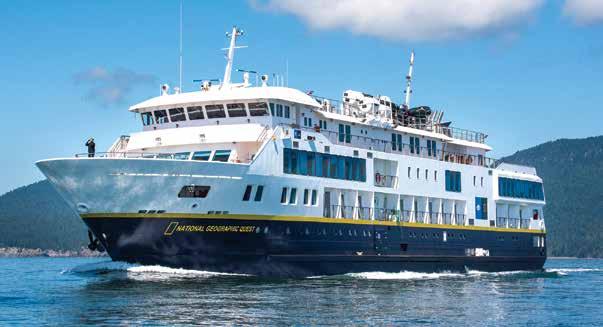 NATIONAL GEOGRAPHIC QUEST CAPACITY: 100 guests in 50 cabins. REGISTRY: United States. OVERALL LENGTH: 238 feet.
