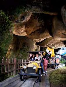 The Outdoor Theme Park has numerous exciting rides including the Corkscrew- a giant double-loop roller coaster that spins up to a height of 30 metres and the Flying Coaster, which is Asia s first