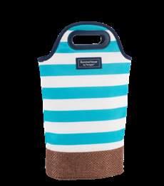 base. 73623 6 WAY Insulated Twin Bottle Carrier Aqua 2 Litre Insulated cool