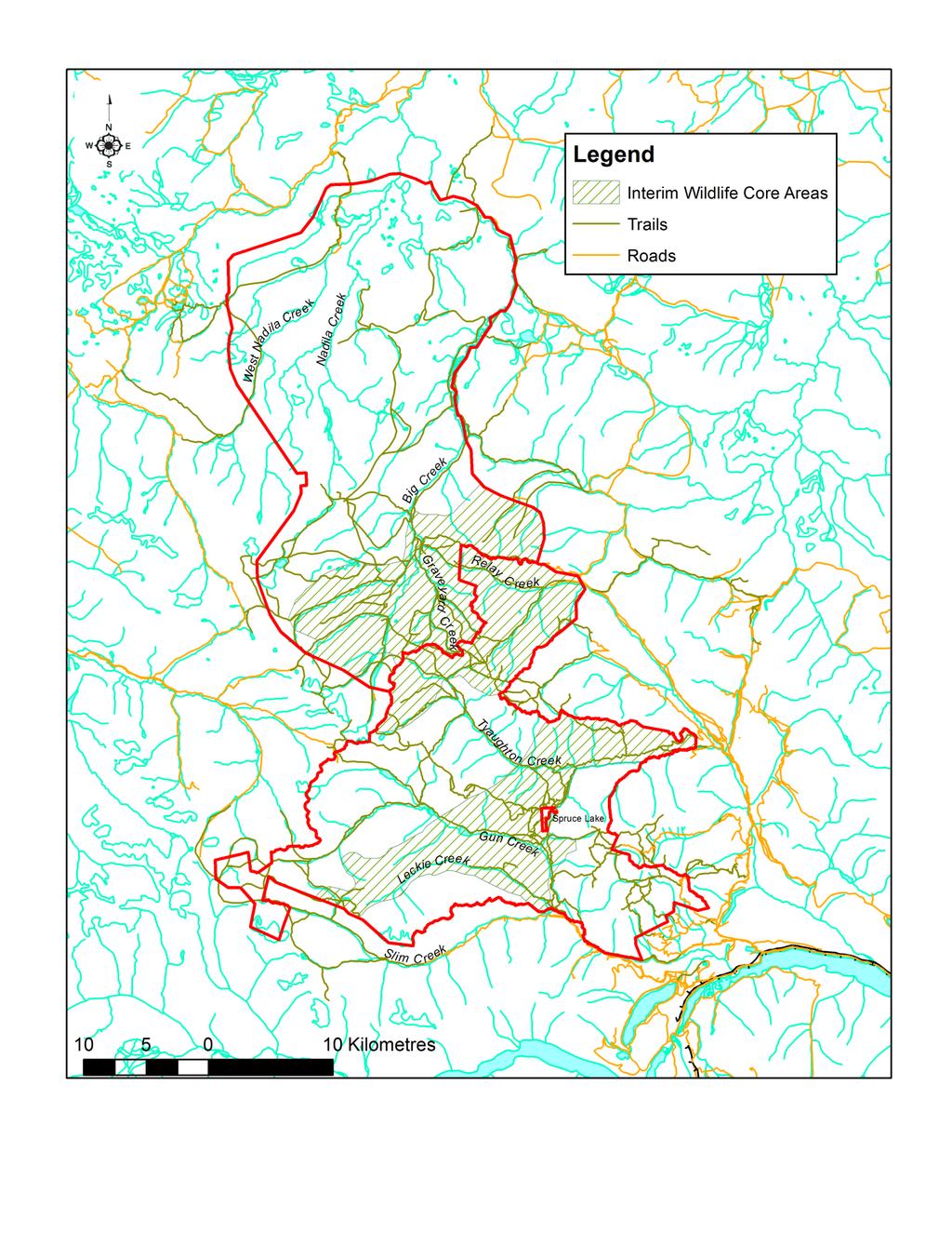 Figure 8: Interim Wildlife Core Areas South Chilcotin
