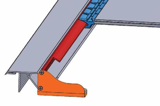 HEAVY-DUTY LEVER Gussets reinforce the locking lever with