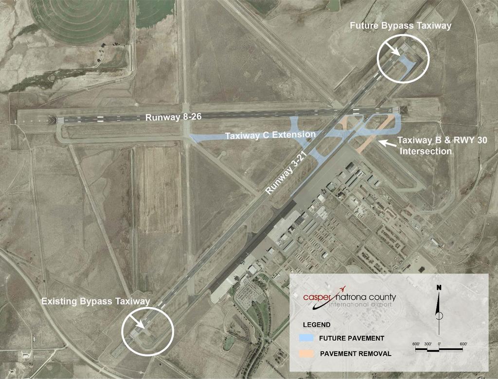 Figure 5 PREFERRED AIRPORT LAYOUT PLAN CONFIGURATION Source: RS&H, 2014 In summary, while a bypass taxiway for Runway 21 may not be necessary to increase capacity in the near term, the value and