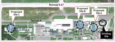 Exhibit 6-21 HELICOPTER HANGAR SITE OPTION SITE A Preferred Helicopter Hangar (Yellow) Auto Parking (Brown) 6.4.