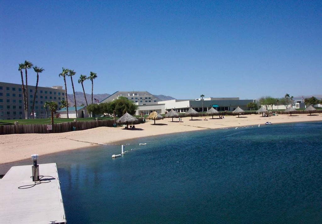 The beach area on the Colorado River at Avi Resort and Casino located just south of Laughlin, Nevada. This will be the location of the Thursday night luau during the Fall 2004 Monaco America Rally.