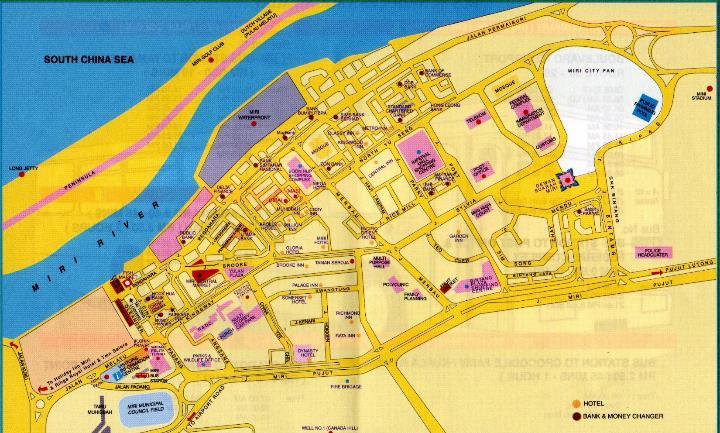 Map of Miri City Overview There are many attractions offered by Miri, Sarawak.