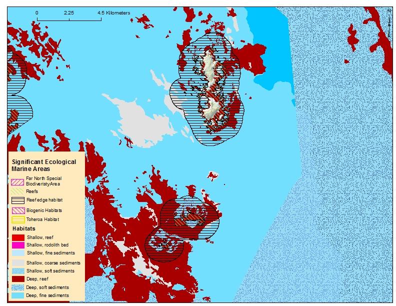 Significant Ecological Marine Area Assessment Sheet Name: Poor Knights Islands Summary: The reef systems of Poor Knights Islands and adjoining reef edges of soft bottom habitat score as a high