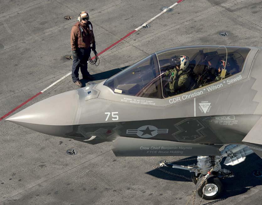 F-35C LIGHTNING II CARRIER SUITABILITY TRIAL MILITARY Lt Cdr Ted Dyckman is a US Navy F-35 test pilot assigned to VX-23 based at Naval Air Station Patuxent River, Maryland: he made the second-ever
