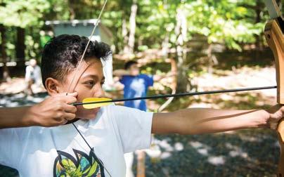 When not training, gymnasts enjoy a range of traditional camp activities like canoeing, kayaking, archery, and arts and crafts.