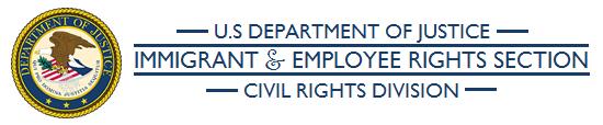 Immigrant and Employee Rights Section (IER) The anti-discrimination provisions of the INA are enforced by: Department of Justice Civil