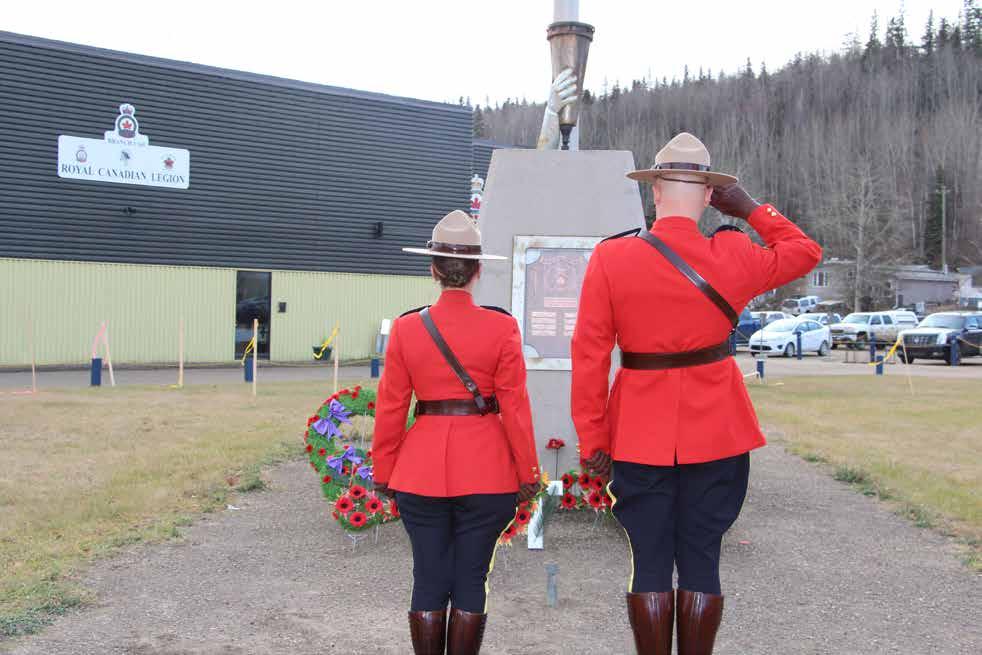 WOOD BUFFALO RCMP REMEMBERS On November 11th, a large contingent of Wood Buffalo RCMP members donned the Red Serge complete with Poppies to show respect and remember the brave men and women who paid