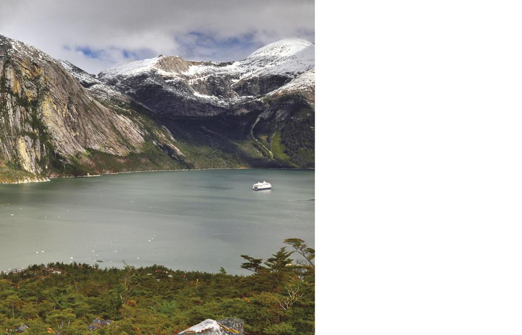 Australis cruises sail through canals and fjords and include on-land excursions which offer passengers the possibility of discovering the impressive glaciers, luscious forests and exceptional flora