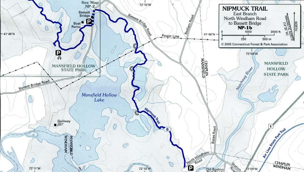 Figure 3-2: Nipmuck Trail, East Branch: Location along CL&P ROW, Town of