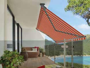 On demand all markilux open style awnings can be combined with a graceful and elegant coverboard, the markilux system coverboard.