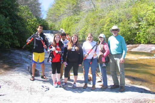 We appreciate all our hard working volunteers and always welcome anyone interested in participating Our friends at Highlands Hiker have adopted the popular Wilderness Falls Trail and together we did