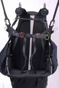 Chest strap adjustment. This adjustment is important for acting on the ABS and the harness overall stability. The tighter the more stable.