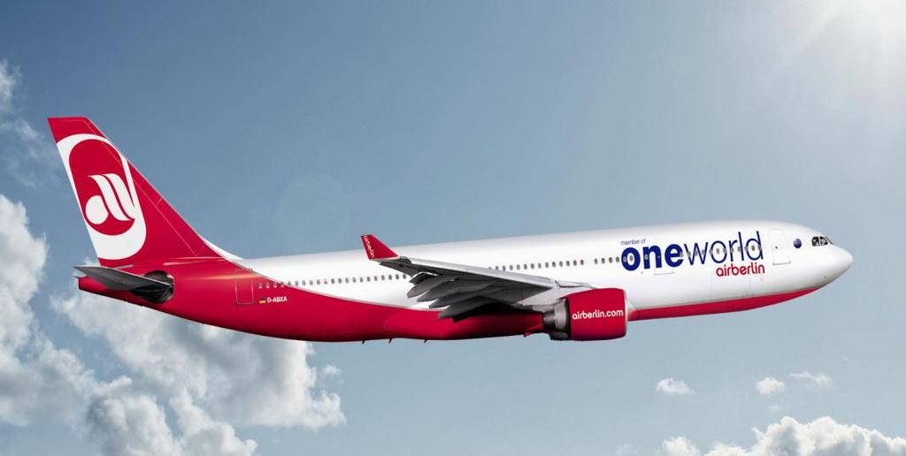 With oneworld airberlin enters into an attractive alliance 2 oneworld alliance Codesharing and interlining with partners to multiply the number of airberlin destinations offered Substantial increase