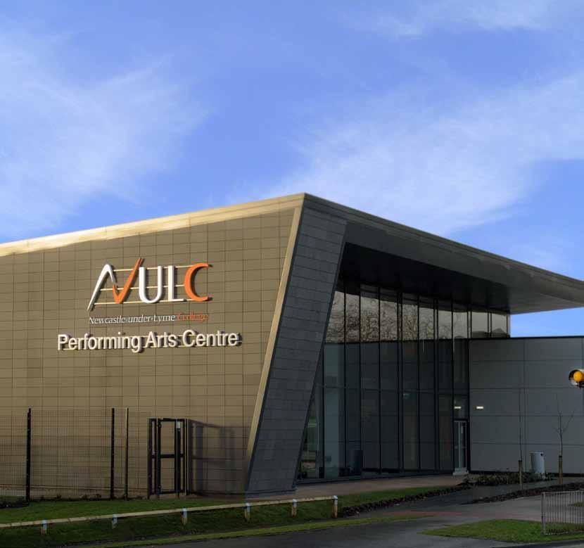 NUL College Performing Arts Centre The scheme was the construction of a single storey/ part 2 storey Performing Arts Centre at Newcastle under Lyme College.