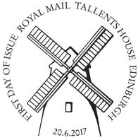 British Postmark Bulletin - 46/7-28 April 2017 FIRST DAY OF ISSUE POSTMARKS The following first day of issue postmarks will be available for the Windmills & Watermills stamps to be issued on the 20