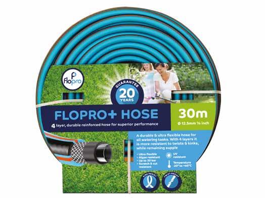 Flopro+ Hoses HOSES 70300016 FLOPRO+ HOSE 15M 4 layer, durable, reinforced hose for superior performance V resistant Algae resistant Pressure: up to 30 bar Temperature range: -/+60 C Pack qty: 1 RRP: