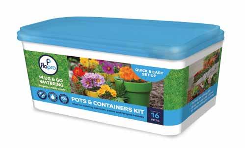 NO TOOLS REQIRED NO TOOLS REQIRED NO TOOLS REQIRED NO TOOLS REQIRED NO TOOLS REQIRED NO TOOLS REQIRED Flopro Plug & Go Watering 70300250 FLOPRO PLG & GO WATERING: POTS & CONTAINERS KIT Waters up to