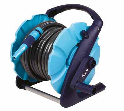 Nozzle and 2m Reel to Tap Connection Set Hose features Flexible V resistant Algae resistant Pressure: up to bar Temperature range: -5/+45 C Reel features Freestanding Designed to ensure the hose