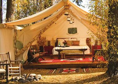 GLAMOROUS + CAMPING = GLAMPING Experience a taste of the Wild West with a luxury overnight adventure into the pristine wilderness of the backcountry of Snowmass Creek.