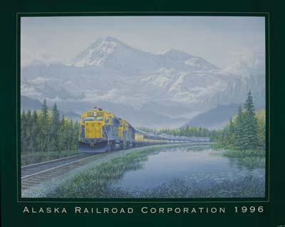 His painting in 1996 capitalizes on the popularity of Mt. Mckinley.