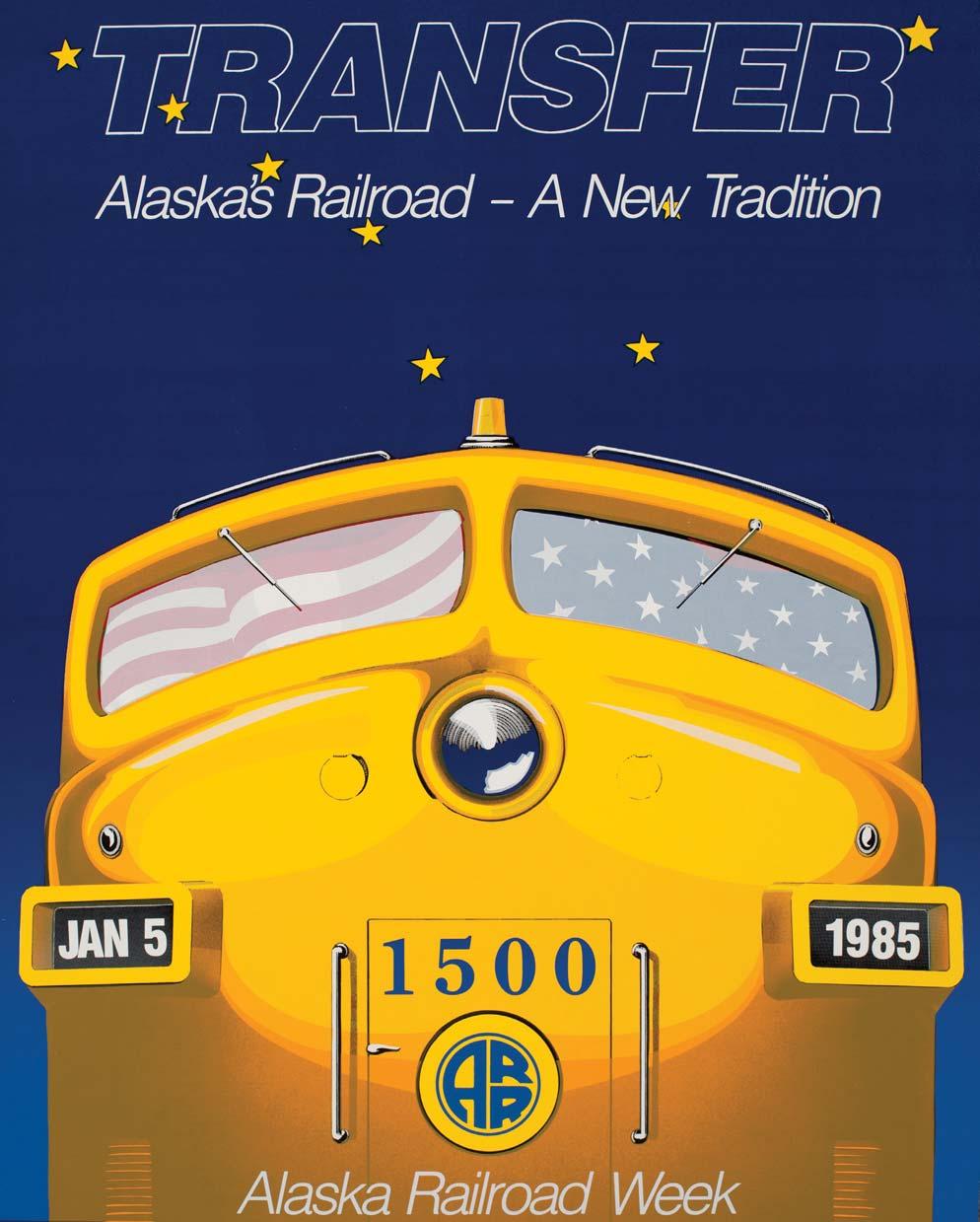 John Hume was the artist of the 1985 poster that celebrates the Transfer 1985 of the Railroad from Federal to State