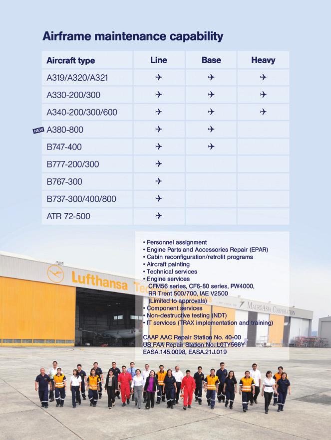 Lufthansa Technik Philippines Address: MacroAsia Special Economic Zone, Villamor Air Base, Pasay City 1309