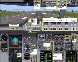 The autopilot controls are easily utilized without the need to adjust your viewpoint.