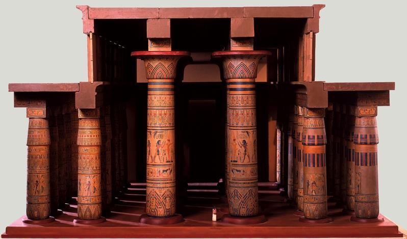 Figure 3-26 Model of the hypostyle hall, temple of Amen-Re, Karnak, Egypt,