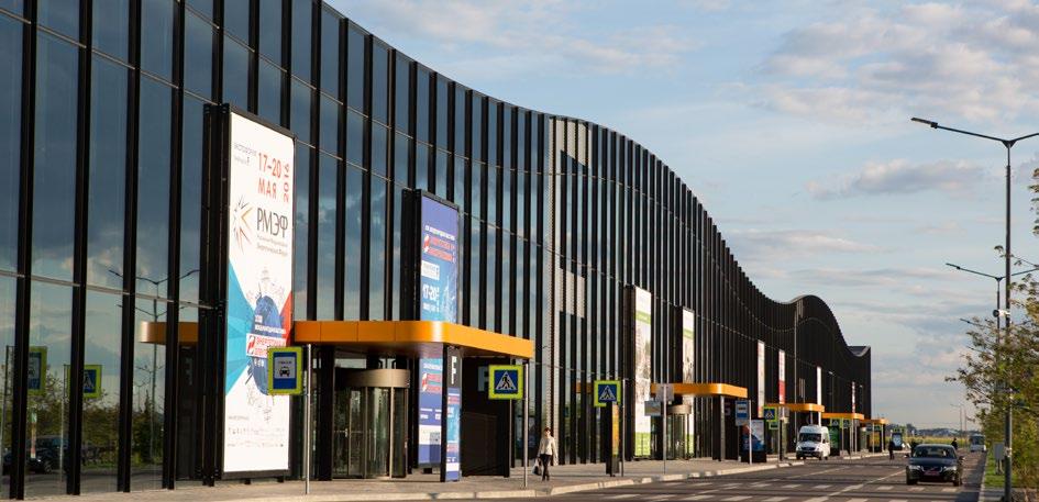EXPOFORUM - the newest congress and exhibition center in St. Petersburg, has build in confluence with Global Association of the Exhibition Industry (UFI) framework.