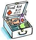 First Aid Kit First Aid Leaflet Rubber Gloves Assorted Plasters Moist Cleansing Wipes Face Shields Bandages