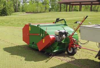 MARS Sweeper, lightweight, yet very durable and will handle anything from leaves to cores. The Original T.I.P. Groom-It Brush is the most effective method to brush sand into aeration holes.