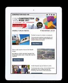 the UK Construction Week newsletter Construction Buzz (Circulation 450,000K) 13+million industry