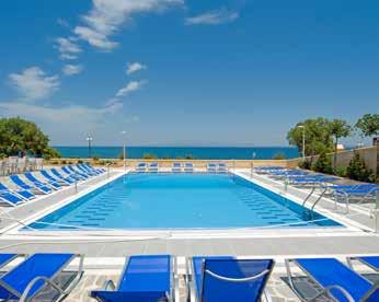 The hotel is located in the tranquil & picturesque town of Karfas & is just 200 meters away from a delightful sandy beach so that guests can enjoy the crystal clear blue & turquoise waters of the
