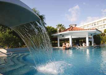 The hotel is set in over 40,000 square metres of landscaped gardens and the interior of the hotel is luxurious and modern. There is an impressive variety of sports, activities and entertainment.