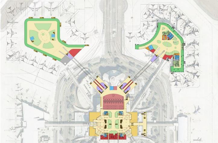 Master Plan Refresh Airside D 2012 update: 16 gates with 10 swing gates Main Terminal north expansion for consolidated security screening