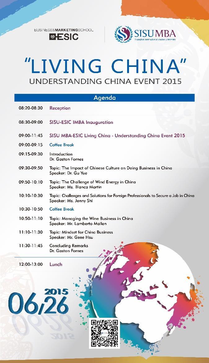 > Friday 01/07 > Morning > Seventh edition of the conference Living China at SISU.