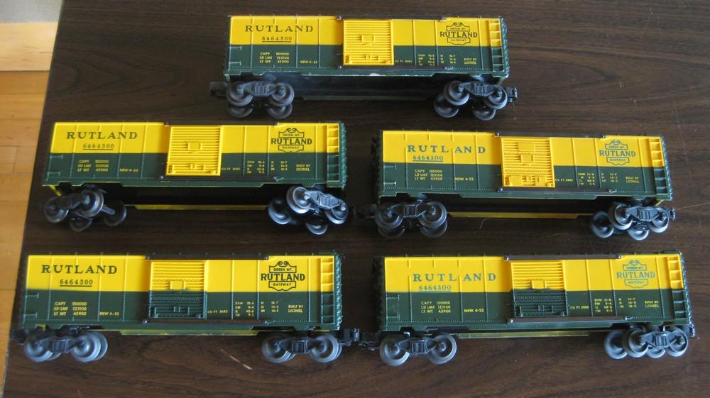 Michael also brought in these Lionel 6464300 Rutland boxcars, with
