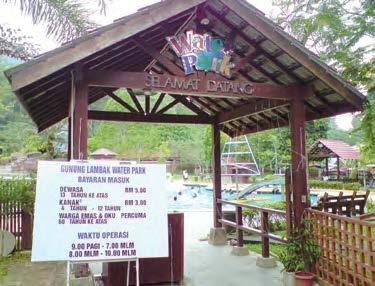 opportunity to swim in the pond and climb up to the top of Gunung