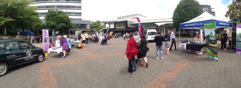 00pm Kale Hunter was among the many people who turned out for this year's Have A Go Day in Hamilton's Civic Square.