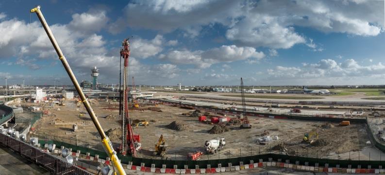 area of 13,000sqm Progress on the Paris-Orly junction building > 1 st major deliveries in