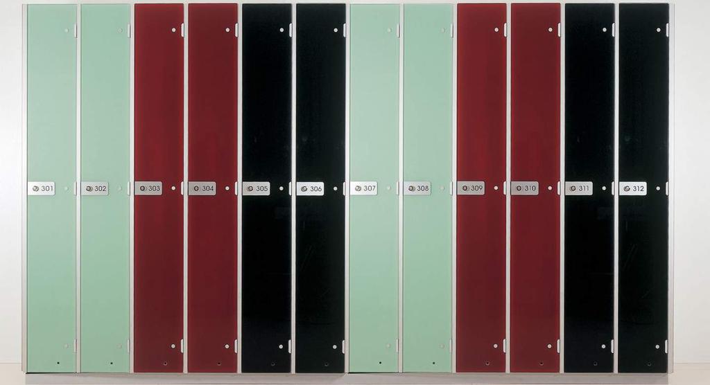 IXOS L The ultimative design solution with HPL locker carcass and glass door IXOS L The high quality locker system for exclusive environments ideally suited to