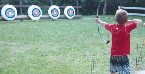 SUMMER CAMPS ARCHERY CAMP Learn the art of archery! This introductory camp will teach you proper body positioning, safety, arm turn and control, proper draw, increased distance and archery scoring.