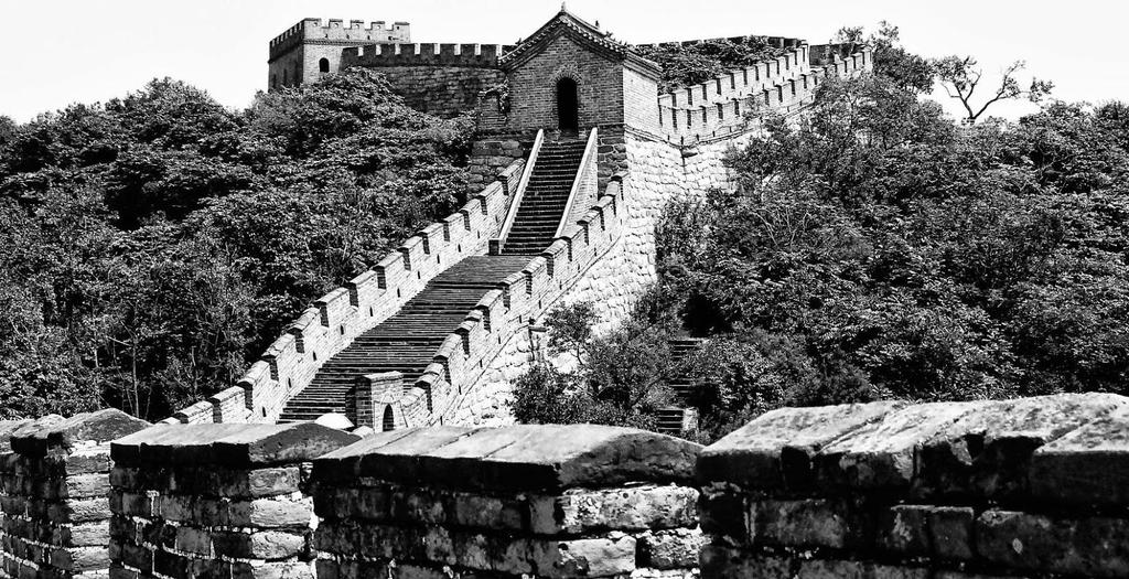 The Great Wall of China was built to protect China's northern border. It was designed to keep invaders out of the country. While no longer used for protection, this winding wall is a mark of history.