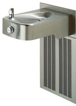 8HO Hi-lo w/upper unit left side, satin-finish stainless steel, sensor operated with chiller and in-wall mounting frame Requires items listed below H1011.