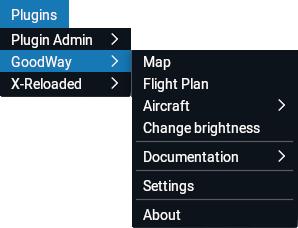 GoodWay s 4 main functions are easily accessible thanks to keyboard shortcuts that are by default: Flight